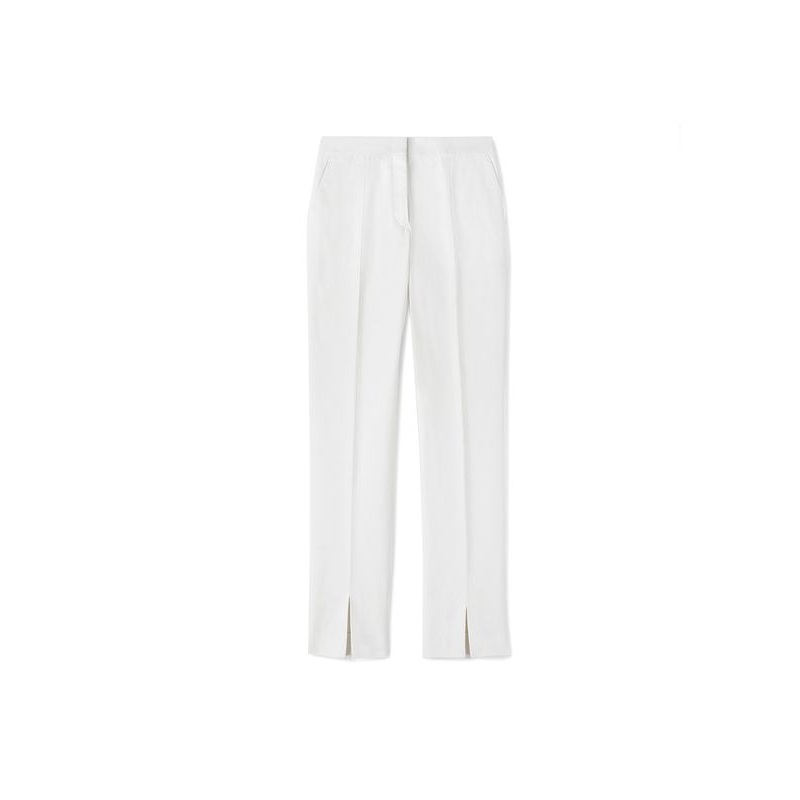 High-waisted Pants with Slits Trousers
