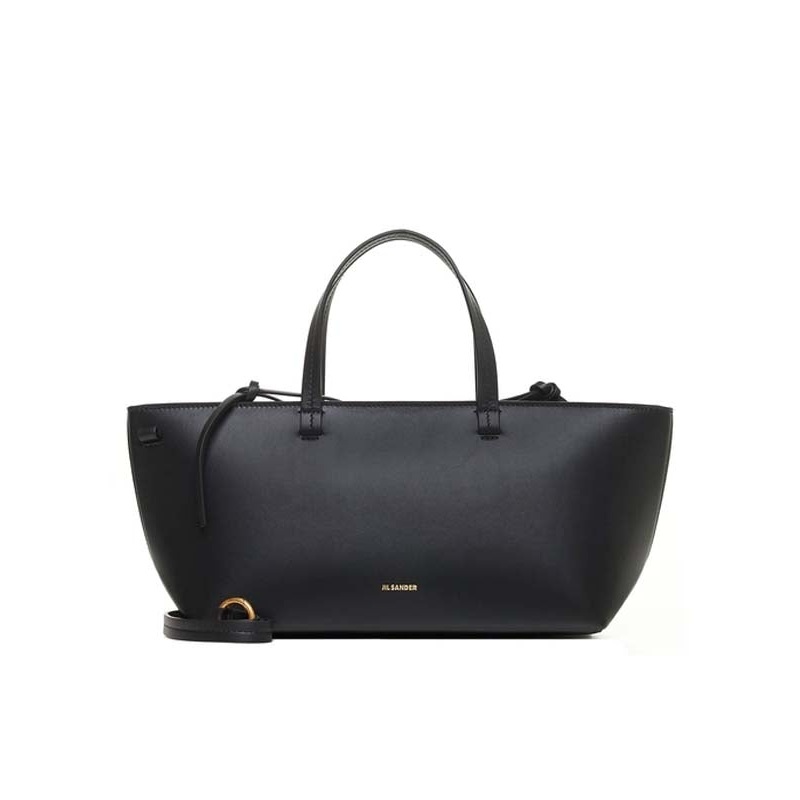 Logo Lettering Leather Tote Bag