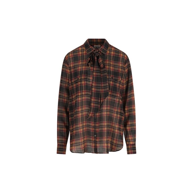 Saint Laurent Checked Shirts & Blouses