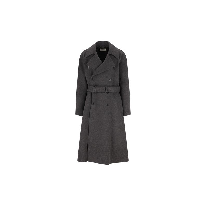 Saint Laurent Grey Coats|1