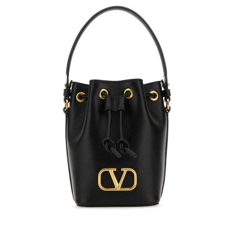 Valentino Black Bucket Bags|OS