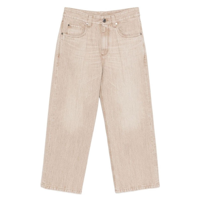 Brunello Cucinelli Beige Denim Pants