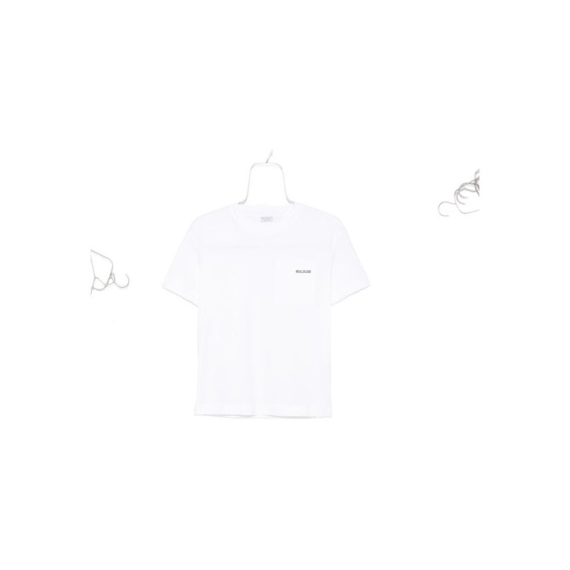 Brunello Cucinelli White Short-Sleeved T-Shirt