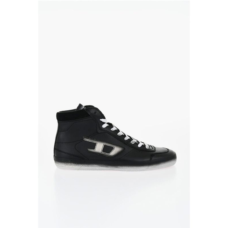 Leather S-LEROJI High-Top Sneakers with Faded Sole High top Sneakers