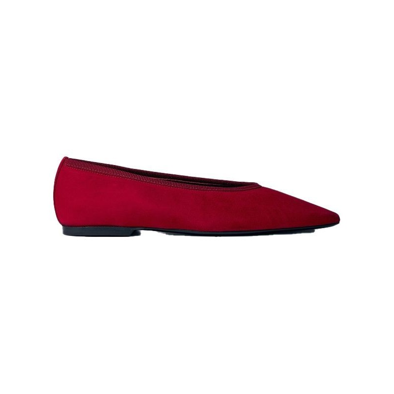 Minimalist Ballerinas – TOTEME – Leather – Red Flat Shoes