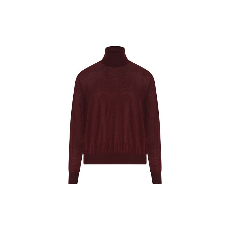 Saint Laurent Burgundy Knitted