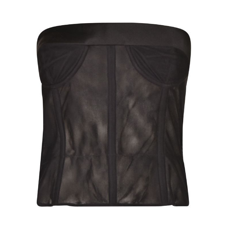 Back Stitch Off Shoulder Sleeveless Top