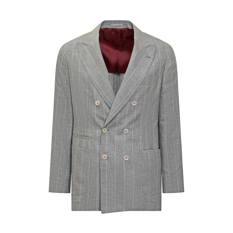 Brunello Cucinelli Grey Tailored Jackets