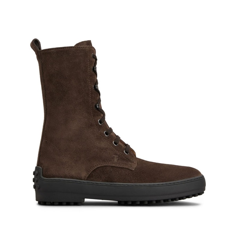 Tod’S Brown Lace-Up Boots|36
