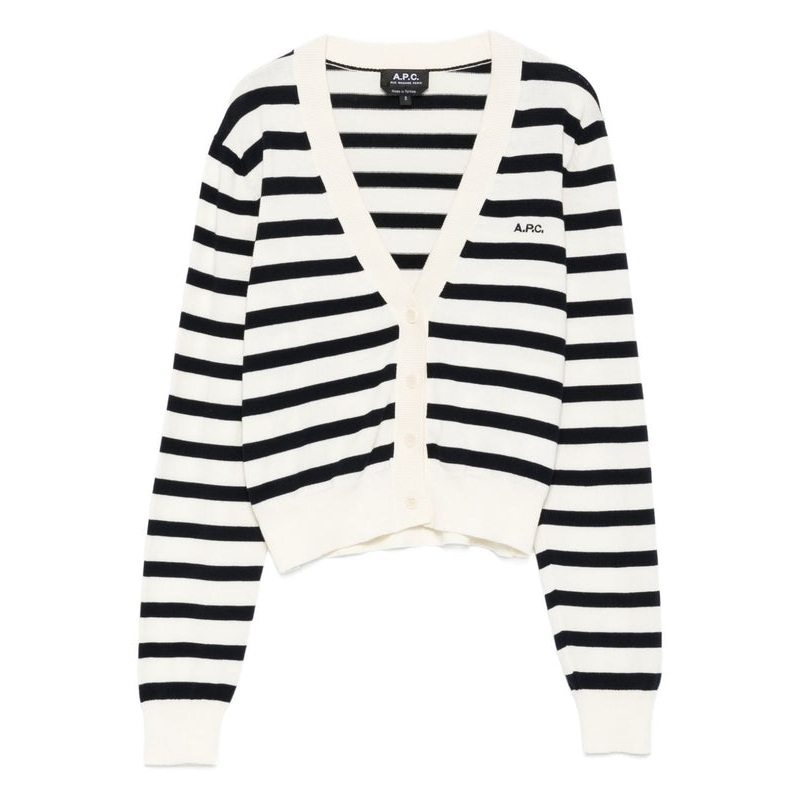 A.P.C. Ivory Black Cardigans|S|XS