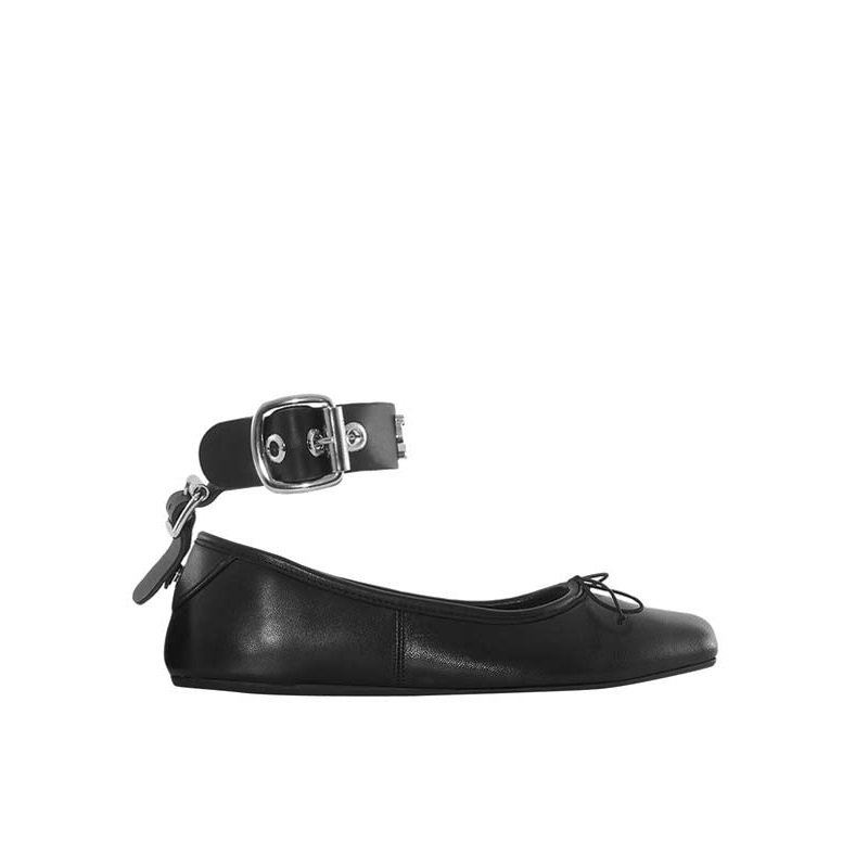 Bardot Leather Ballerina Flat Shoes