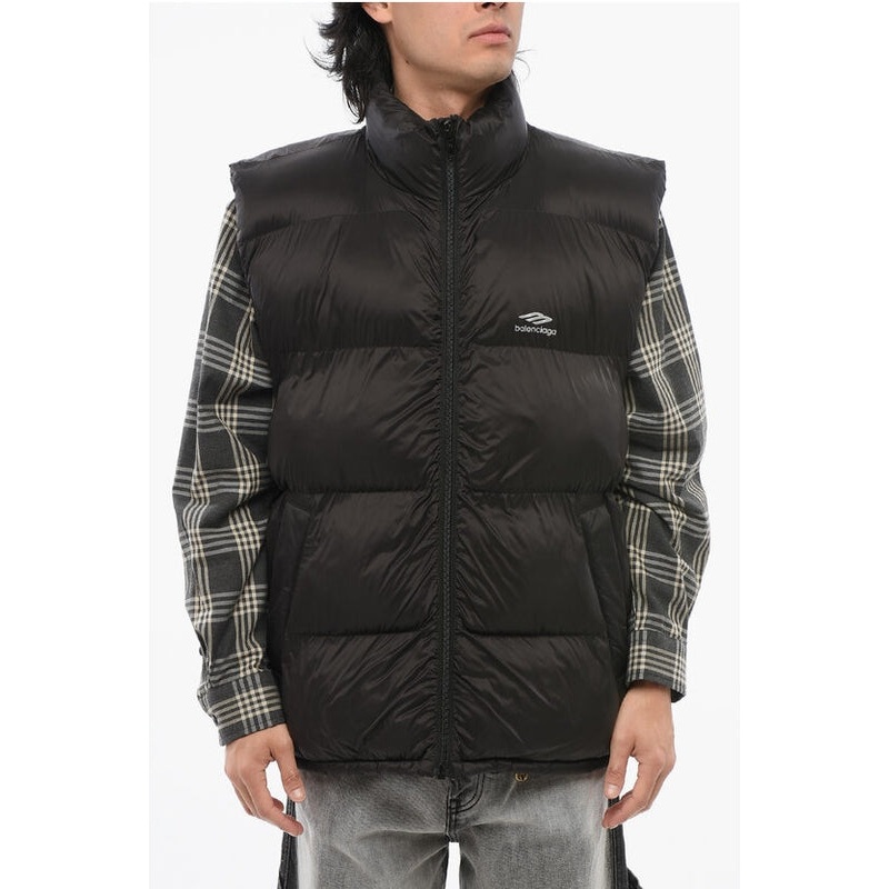 SKIWEAR Oversized Padded Vest with Front Zip Down