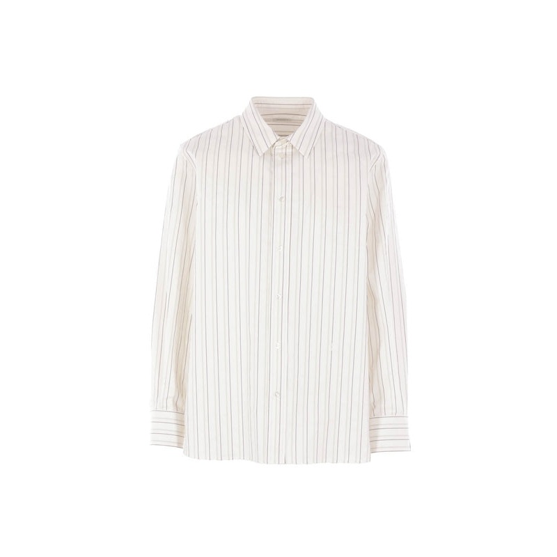 Saint Laurent Ivory Striped Shirts