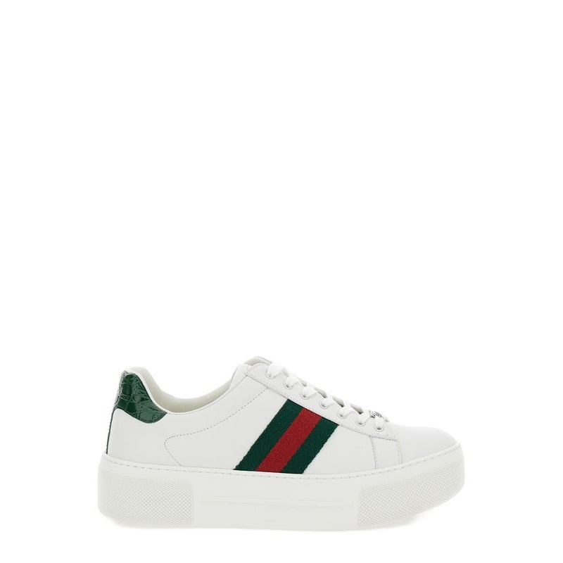 Ace Platform Leather Low-Top Sneakers