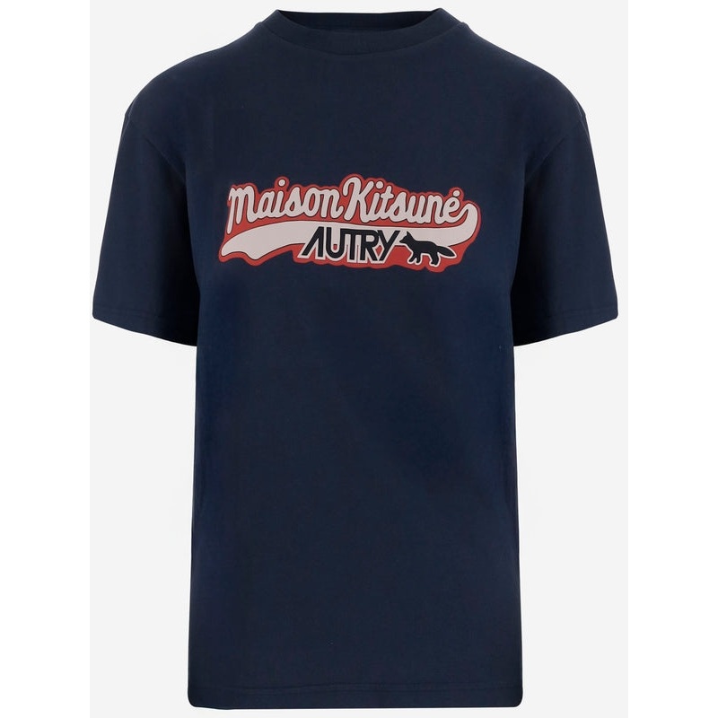 Autry Navy Short Sleeve T-Shirt
