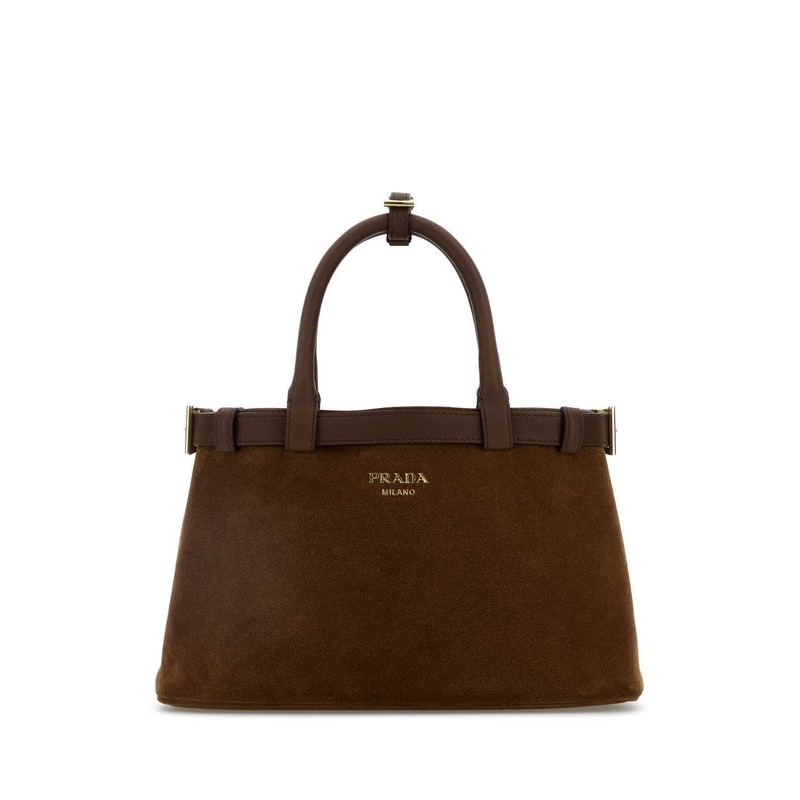 Belted Suede Tote Bag|OS