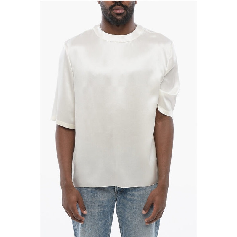 Short-sleeved Silk Blouse Half Sleeve