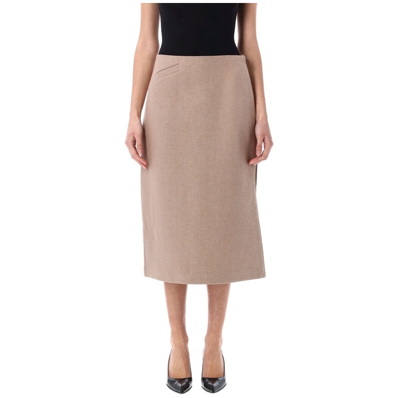 Straight-cut midi skirt Skirts