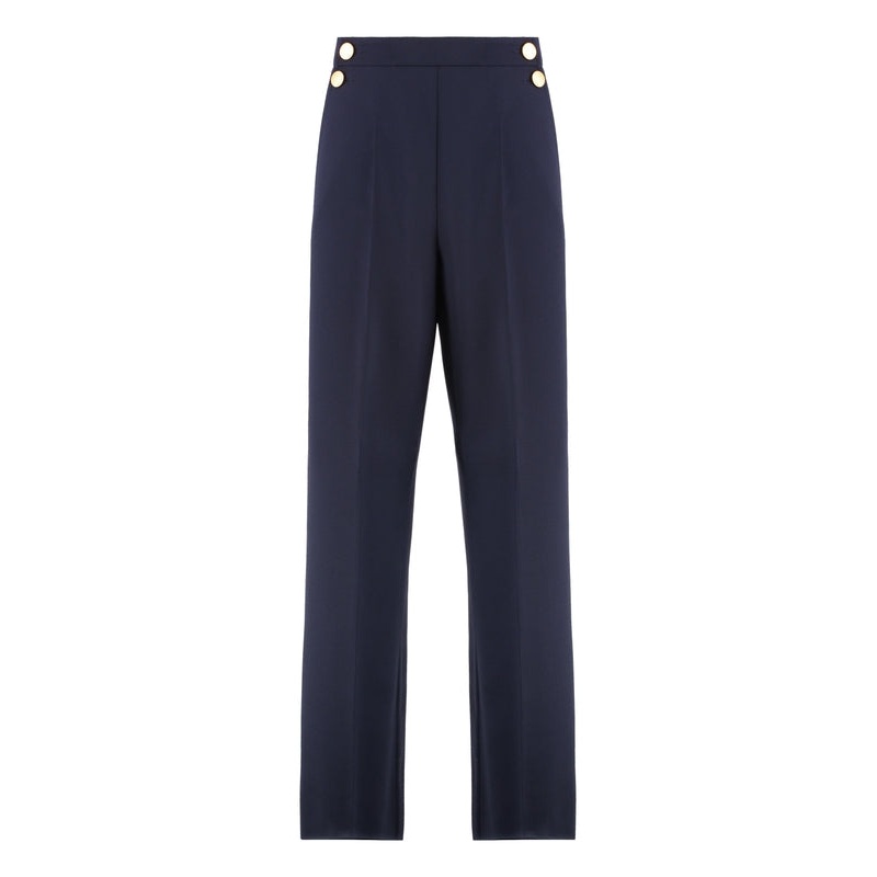 Virgin wool Wide leg pants Trousers