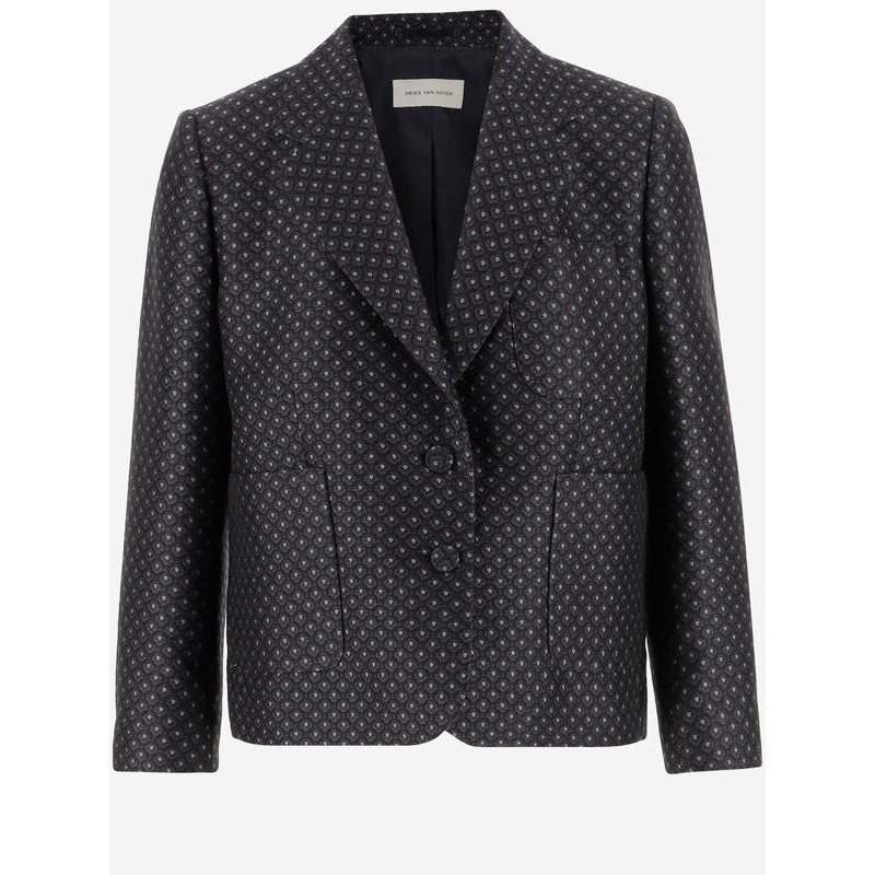 Dries Van Noten Navy Tailored Jacket