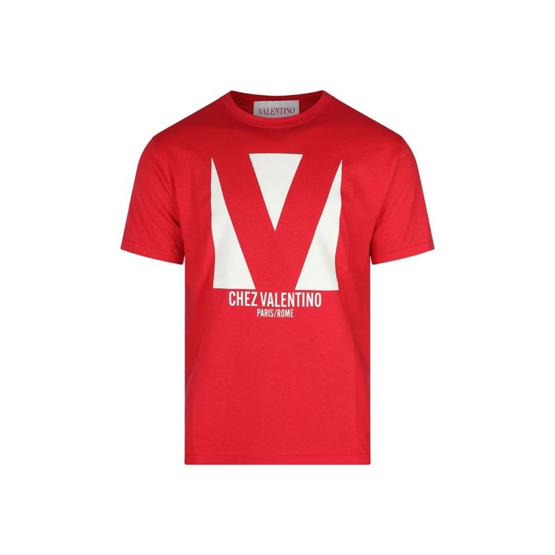 Valentino T-shirts and Polos Red Half Sleeve