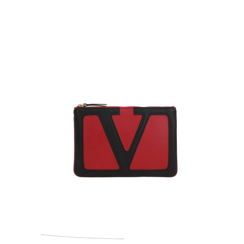 Valentino Red Clutch Bags|OS