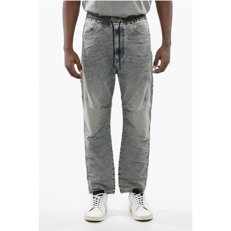 Solid Color 2040 D-AMAGE Jogg Jeans with Drawstring Waist 18 Denim Pants