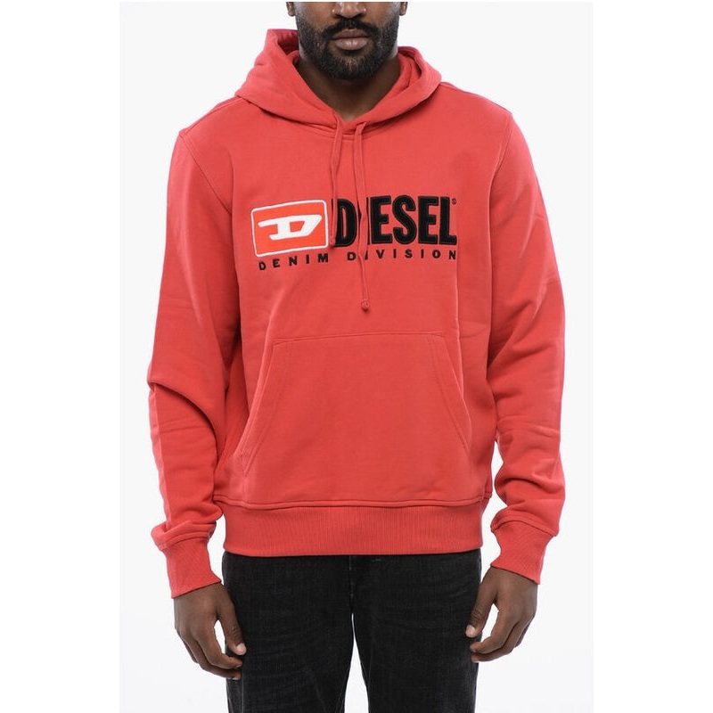 Solid Color S-GINN-HOOD-DIV Hoodie with Embroidered Logo Hoodies