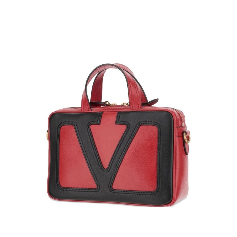 Valentino Red Tote Bags|OS