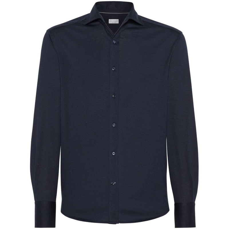 Brunello Cucinelli Navy Shirts