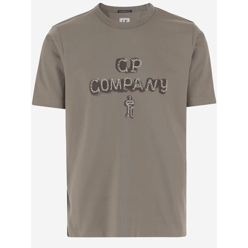 Cp Company Beige Short Sleeve T-Shirt