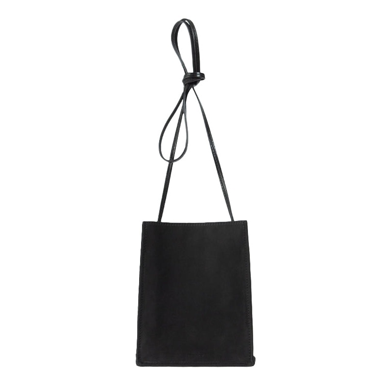 To Go Black Leather Shoulder Bag