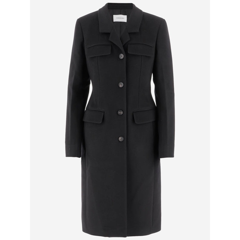 Ferragamo Black Coat|40|42|44