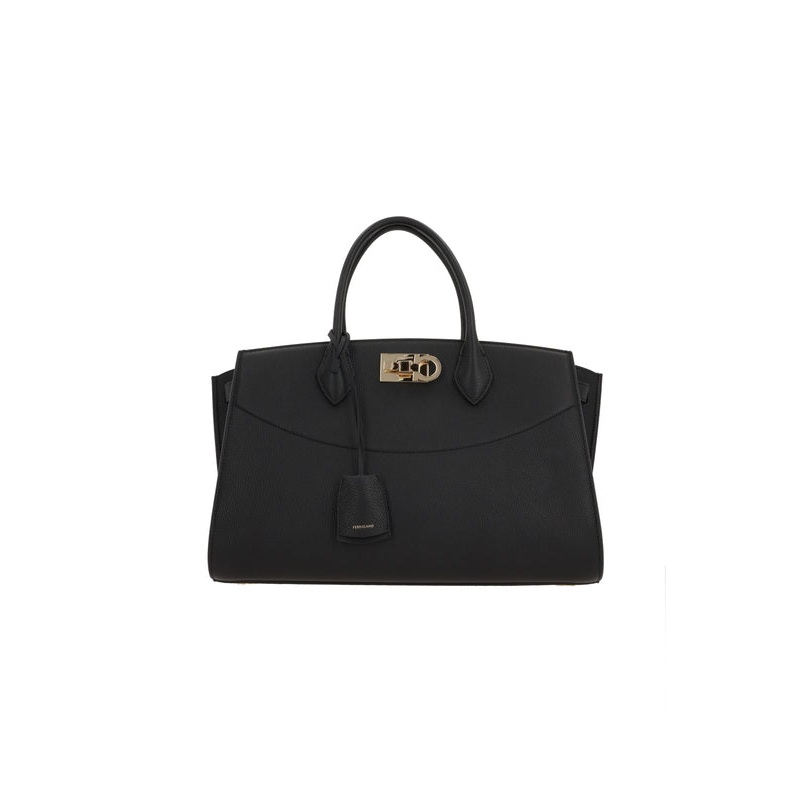 Ferragamo Black Tote Bags|OS