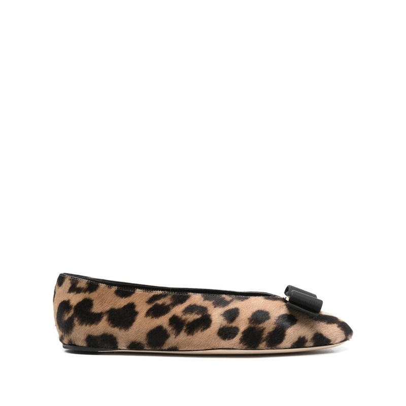 Ferragamo Leopard Flat Shoes|7|5.5|6.5|9.5