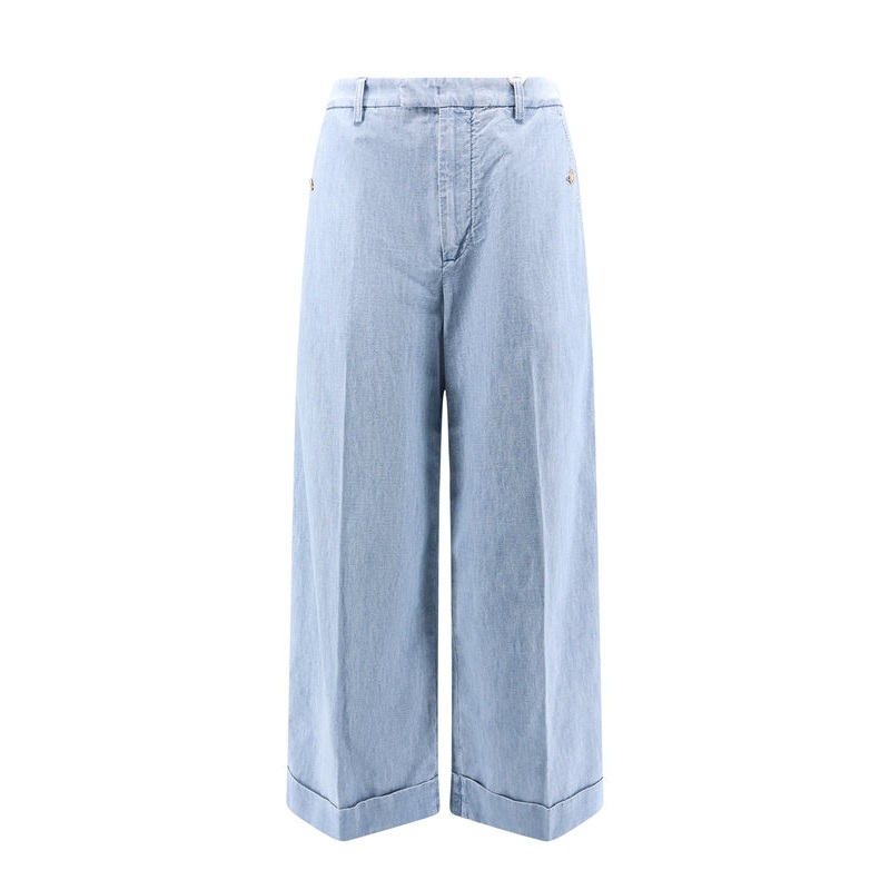 Cuffed Denim Trousers|36|38|40|42|44|46|48|50|52|54|56|58|60|62|64|58L|IT 46|IT 48