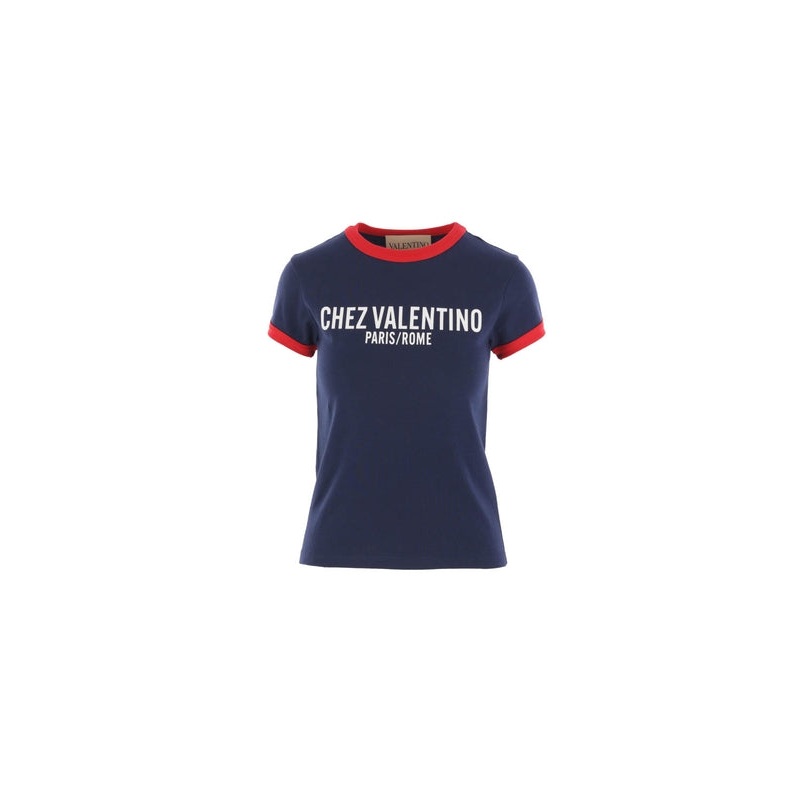 Valentino Navy Half Sleeve|M|S