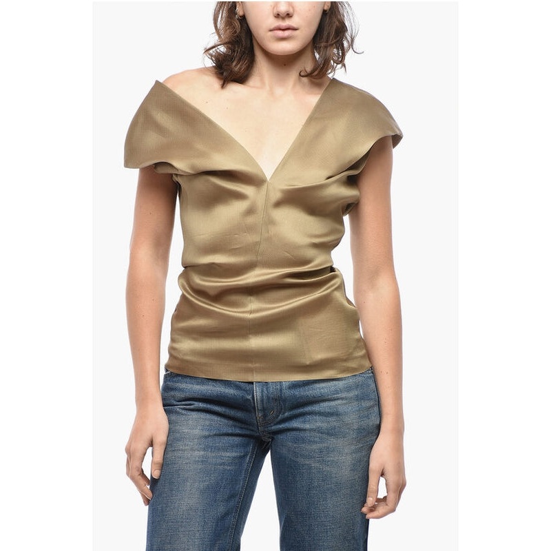 Khaite Green Half Sleeve|XS