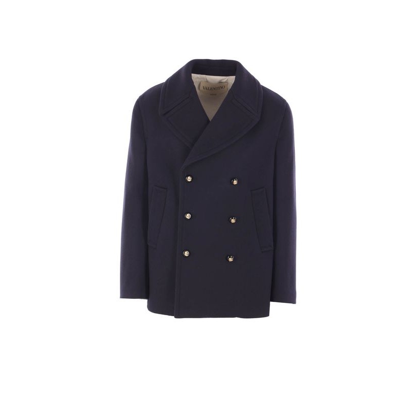 Valentino Navy Coats|48|50