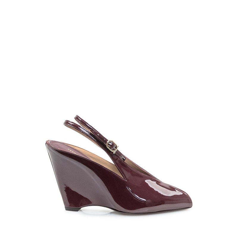 Ferragamo Burgundy Sandal Heels