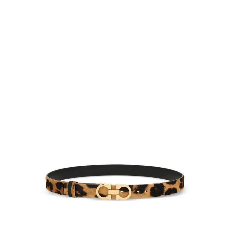Ferragamo Leopard Leather Belts