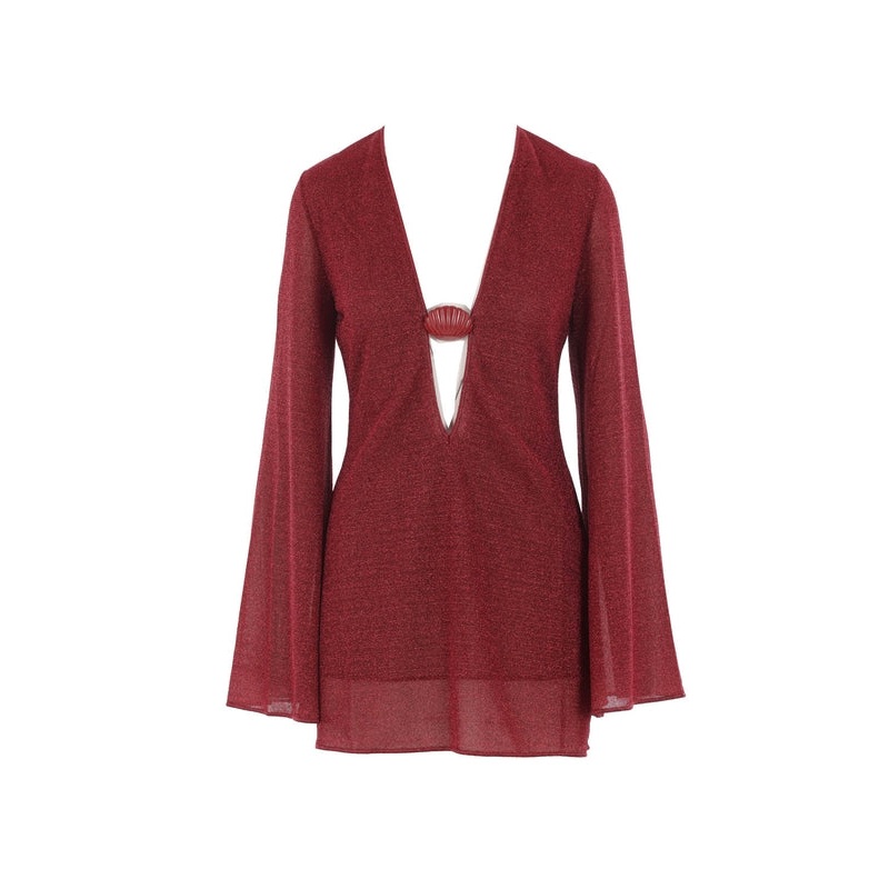 Oseree Burgundy Mini Dress|L|M|S