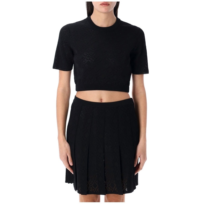 Cropped sweater in monogram 72 jacquard Knitted