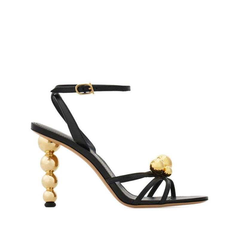 Ferragamo Black Sandal Heels|6|7|8|5.5|6.5|7.5|8.5|9.5