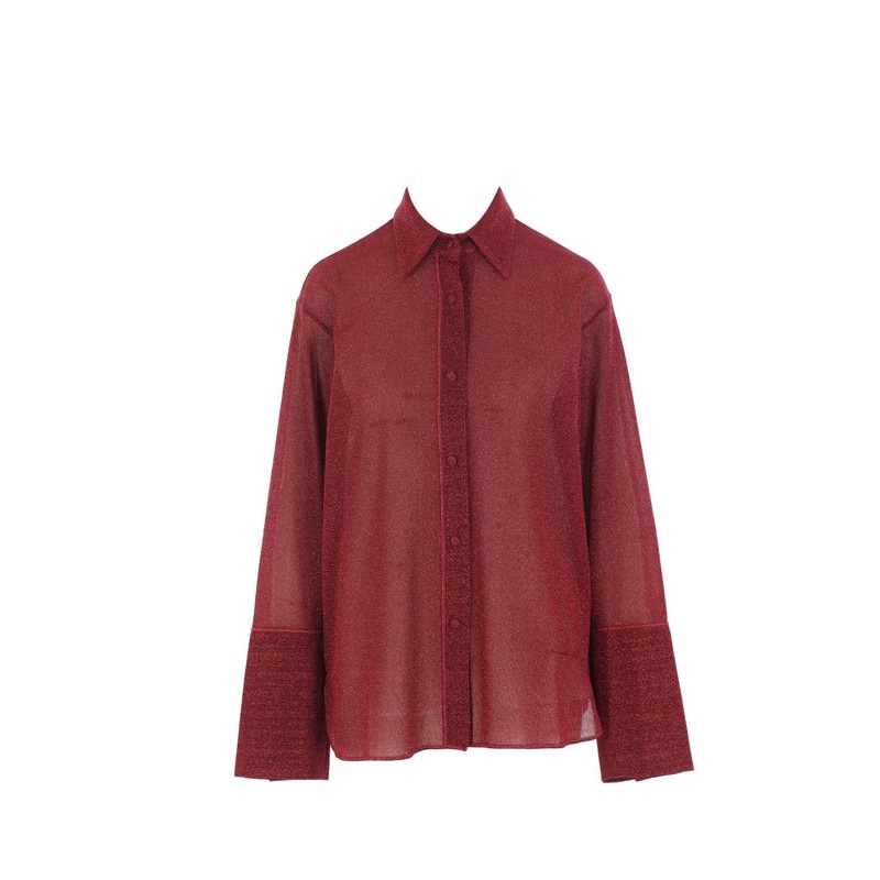 Oseree Burgundy Shirts & Blouses