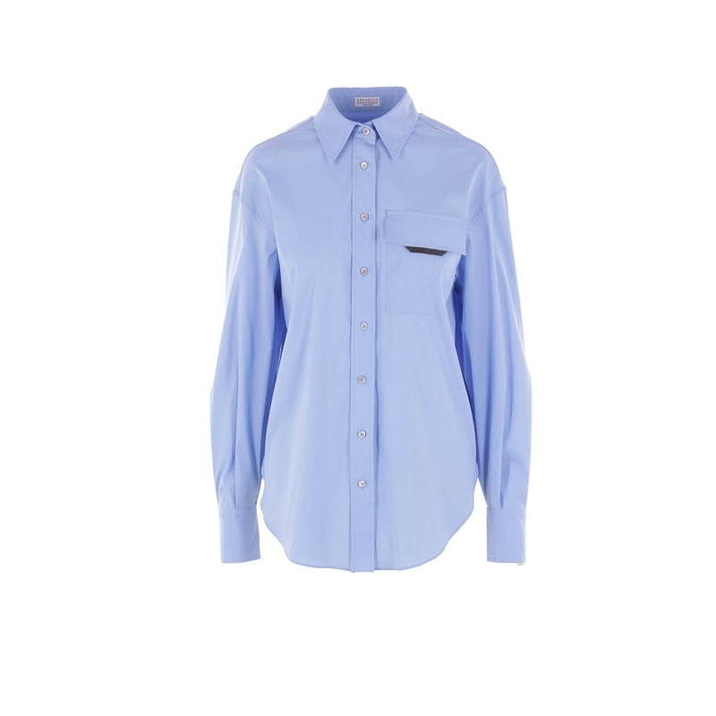 Brunello Cucinelli Skyblue Shirts & Blouses