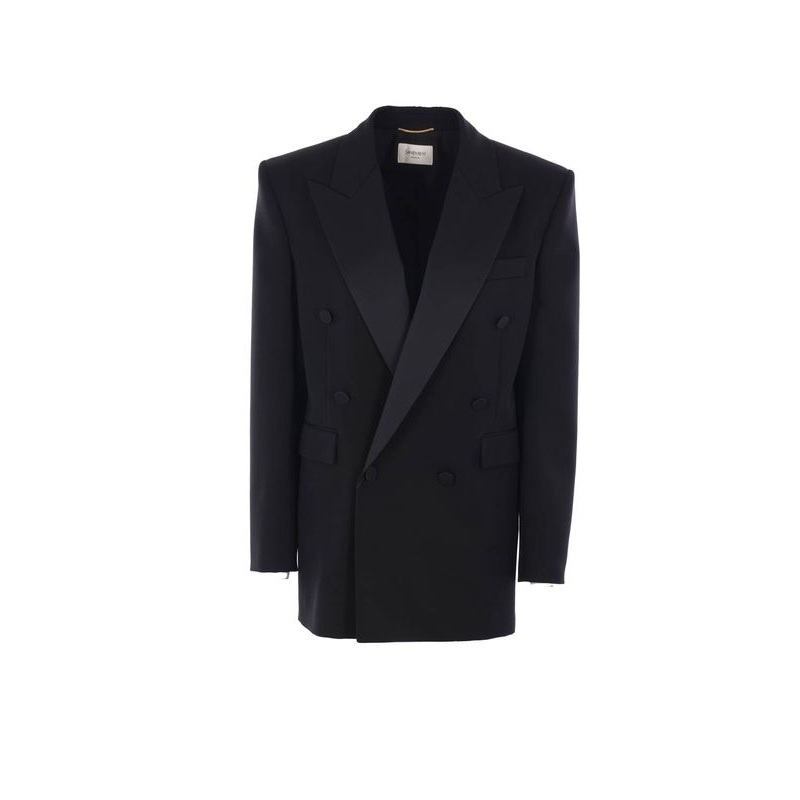Double-Breasted Wool Tailored Jacket
