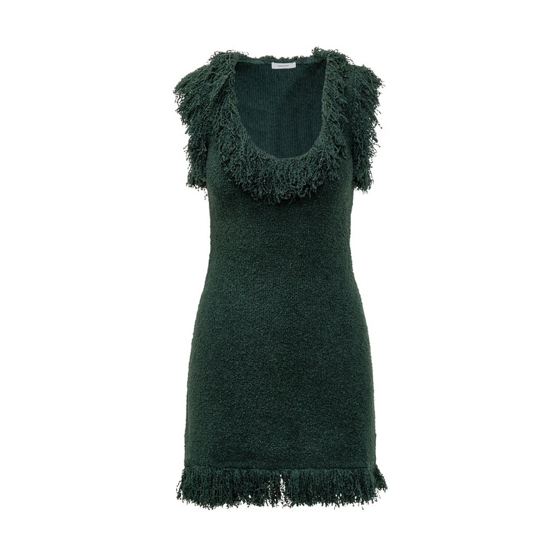 Ferragamo Green Mini Dress|M|S