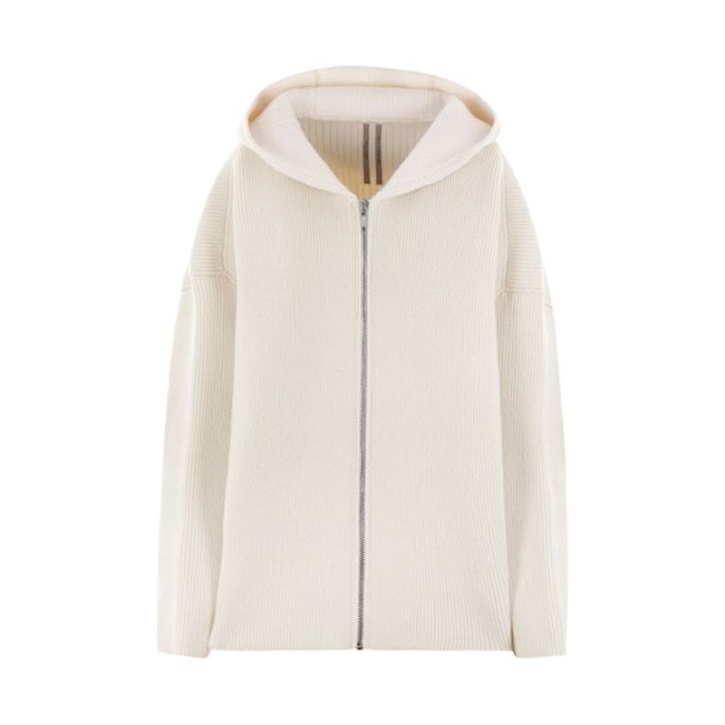 Porterville Back Logo Rib Wool Hooded Cardigan