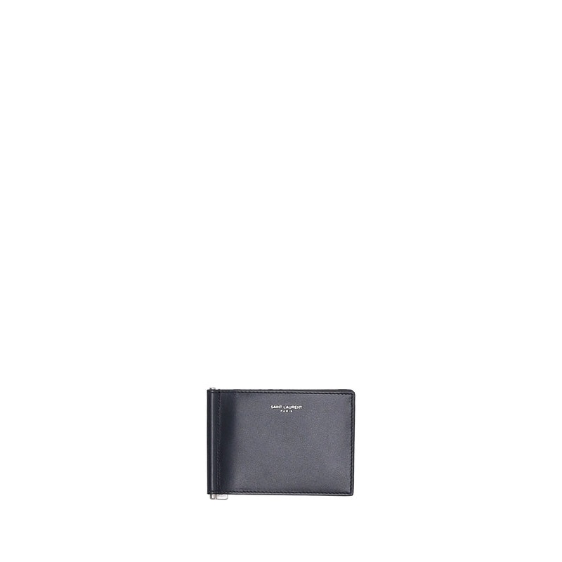 Saint Laurent Navy Card Holders